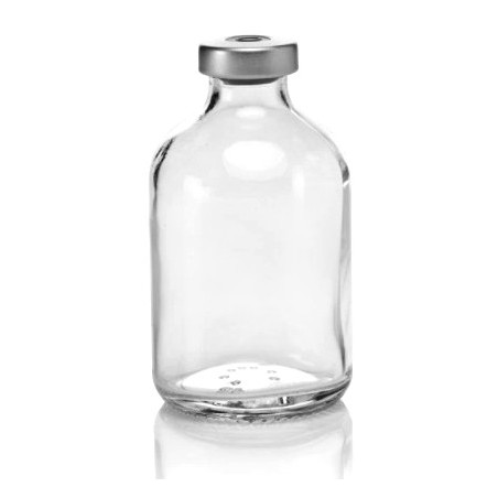 30mL Clear Sterile Vials, Silver Seals, Pk of 25
