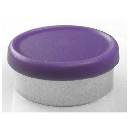 West Matte 20mm Flip Cap Vial Seal, Purple, Bag of 1000