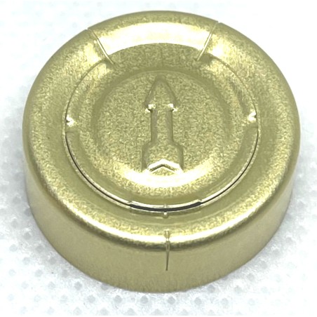 20mm Full Tear Off Vial Seals, Gold, Bag of 1000 pieces.