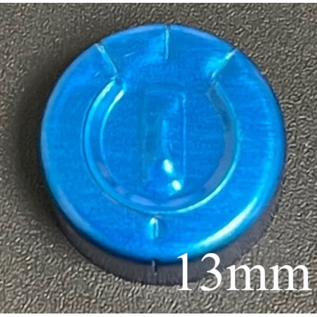13mm complete tear off aluminum vial seals, sapphire blue color, pack of 100 pieces