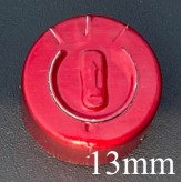 13mm Full Tear Off Vial Seals, Red Color, Pack of 100 pieces.