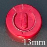 13mm Full Tear Off Vial Seals, Red, Bag 1000