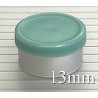 13mm Matte Flip Off Vial Seals, Slate Blue Green, Pk of 100