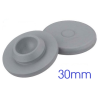 30mm Gray Vial Stoppers, Chlorobutyl, Pk 100