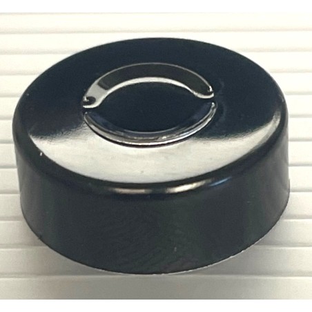 20mm Center Tear Vial Seals, Smooth Center, Black, Bag of 1000