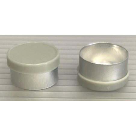 13mm Long Skirt Flip Cap Seal, Standard Gray Cap, Bag of 1,000