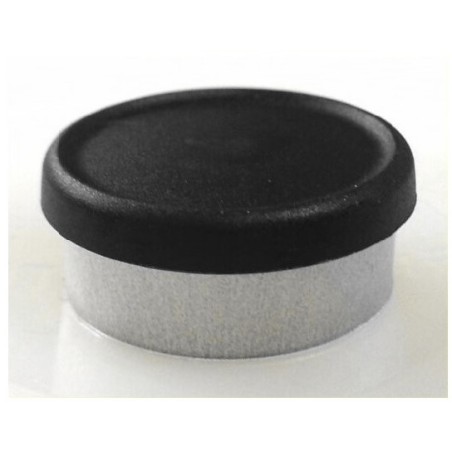 20mm Black Matte Flip Cap Vial Seals, Generic, Bag of 1,000 pieces