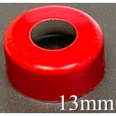 13mm Open Hole Aluminum Vial Seal Rings, Bag 1000, Red