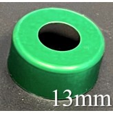13mm Open Hole Aluminum Vial Seal Rings, Bag 1000, Green