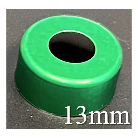 13mm Open Hole Aluminum Vial Seal Rings, Bag 1000, Green