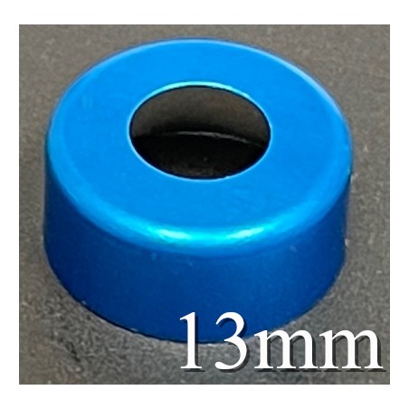 13mm Open Hole Aluminum Vial Seal Rings, Bag 1000, Blue