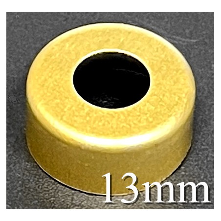 13mm Open Hole Aluminum Vial Seal Rings, Bag 1000, Gold