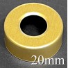 20mm Hole Punched Vial Seals, Gold, Bag 1000