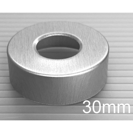 30mm Hole Punched Open Vial Seals, Silver, Pk of 250