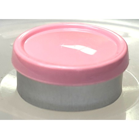 20mm Glossy Flip Cap Vial Seal, Gloss Pink, Bag 1000