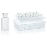 ISO 2R Clear Open Sterile Vials, Protective Nested Tray in Tub, 100pc