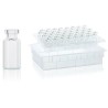 ISO 2R Clear Open Sterile Vials, Protective Nested Tray in Tub, 100pc