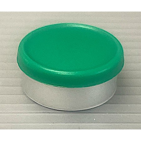 West Matte 20mm Flip Cap Vial Seal, Green, Bag of 1000