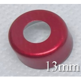 13mm Open Hole Aluminum Vial Seal Rings, Bag 1000, Red