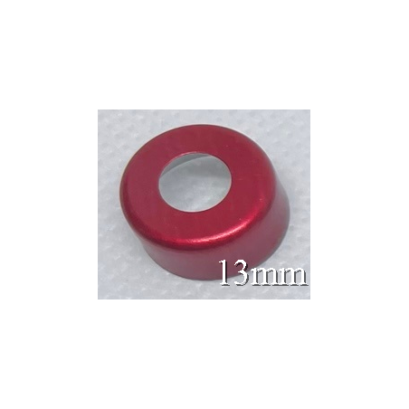 13mm Open Hole Aluminum Vial Seal Rings, Bag 1000, Red