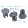 Ready to Sterilize IGLOO 13mm Lyophilization Vial Stoppers, Bag of 5,000