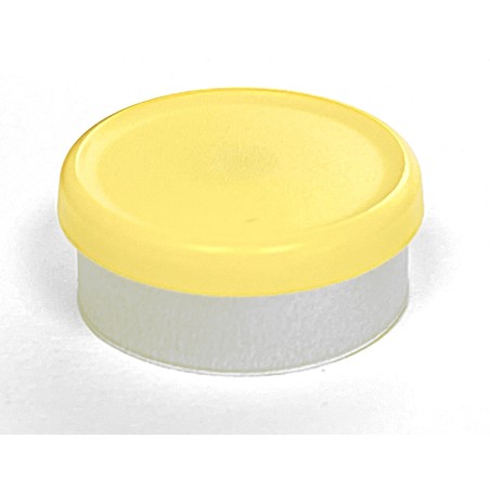 20mm Yellow Matte Flip Cap Vial Seals, Generic, Bag of 1,000 pieces