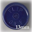 13mm Flip Off Vial Seals, Dark Blue, Pack of 100