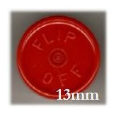 13mm Flip Off Vial Seals, Red, Bag of 1000