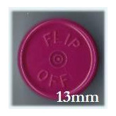 13mm Flip Off Vial Seals, Burgundy, Pack of 100