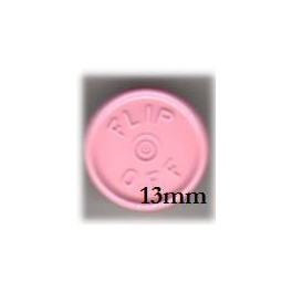 13mm Flip Off Vial Seals, Gloss Pink, Pack of 100