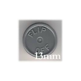 13mm Flip Off Vial Seals, Dark Gray, Bag of 1000