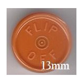 13mm Flip Off Vial Seals, Rust Orange, Case of 1000
