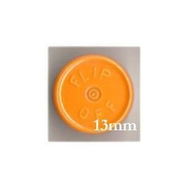 13mm Flip Off Vial Seals, Faded Light Orange, Pack of 100