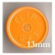 13mm Flip Off Vial Seals, Faded Light Orange, Pack of 100