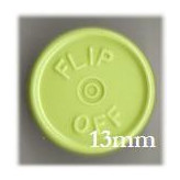 13mm Flip Off Vial Seals, Faded Light Green, Bag 1000