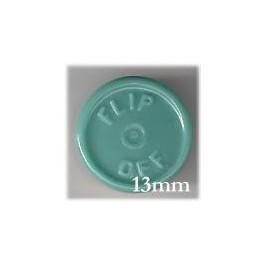 13mm Flip Off Vial Seals, Slate Blue Green, Bag 1000
