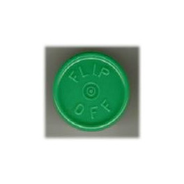 20mm Flip Off Vial Seals, Green, Bag of 1000