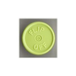 20mm Flip Off Vial Seals, Light Faded Green, Pack of 100