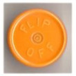 20mm Flip Off Vial Seals, Faded Light Orange, Pack of 100