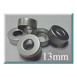 13mm Open Hole Aluminum Vial Seal Rings, Bag 1000, Silver