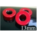 13mm Open Hole Aluminum Vial Seal Rings, Bag 1000, Red