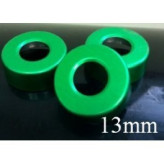 13mm Open Hole Aluminum Vial Seal Rings, Bag 1000, Green