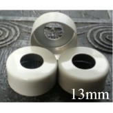 13mm Open Hole Aluminum Vial Seal Rings, Bag 1000, White