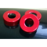 20mm Hole Punched Vial Seals, Red, Bag 1000