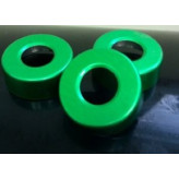 20mm Hole Punched Vial Seals, Green, Bag 1000
