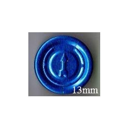 13mm Full Tear Off Vial Seals, Sapphire Blue, Bag 1000
