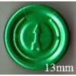 13mm Full Tear Off Vial Seals, Green, Pk 100