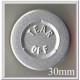 30mm Center Tear Aluminum Vial Seals, Silver, Pk of 250