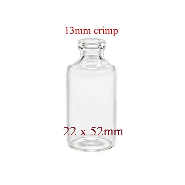 10mL Clear Serum Vials Type 1 13mm crimp Insulin Vial