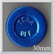 30mm Center Tear Aluminum Vial Seals, Blue, Pk of 250